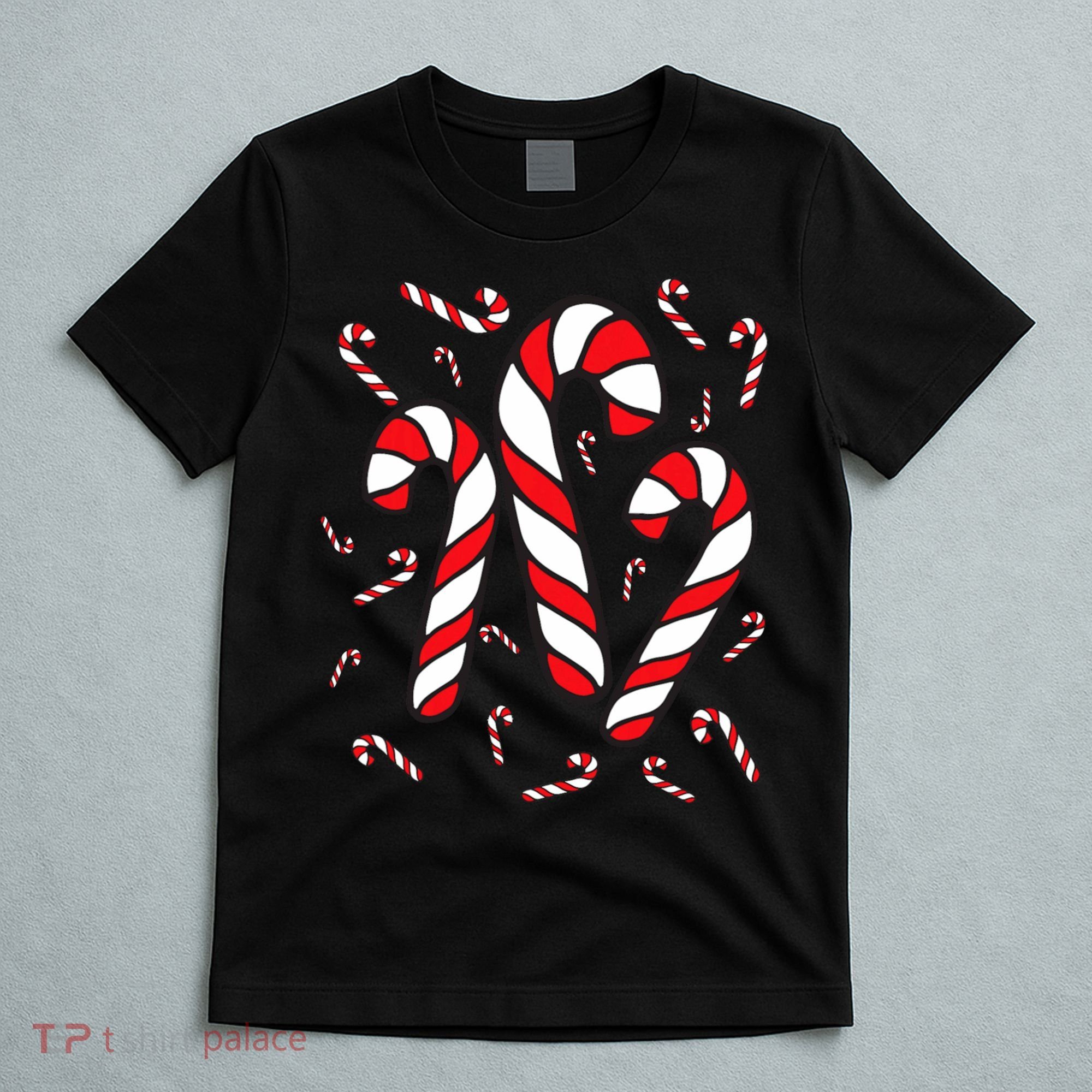 Candy Cane Crew Merry And Bright Red And White Candy Costume T-Shirt