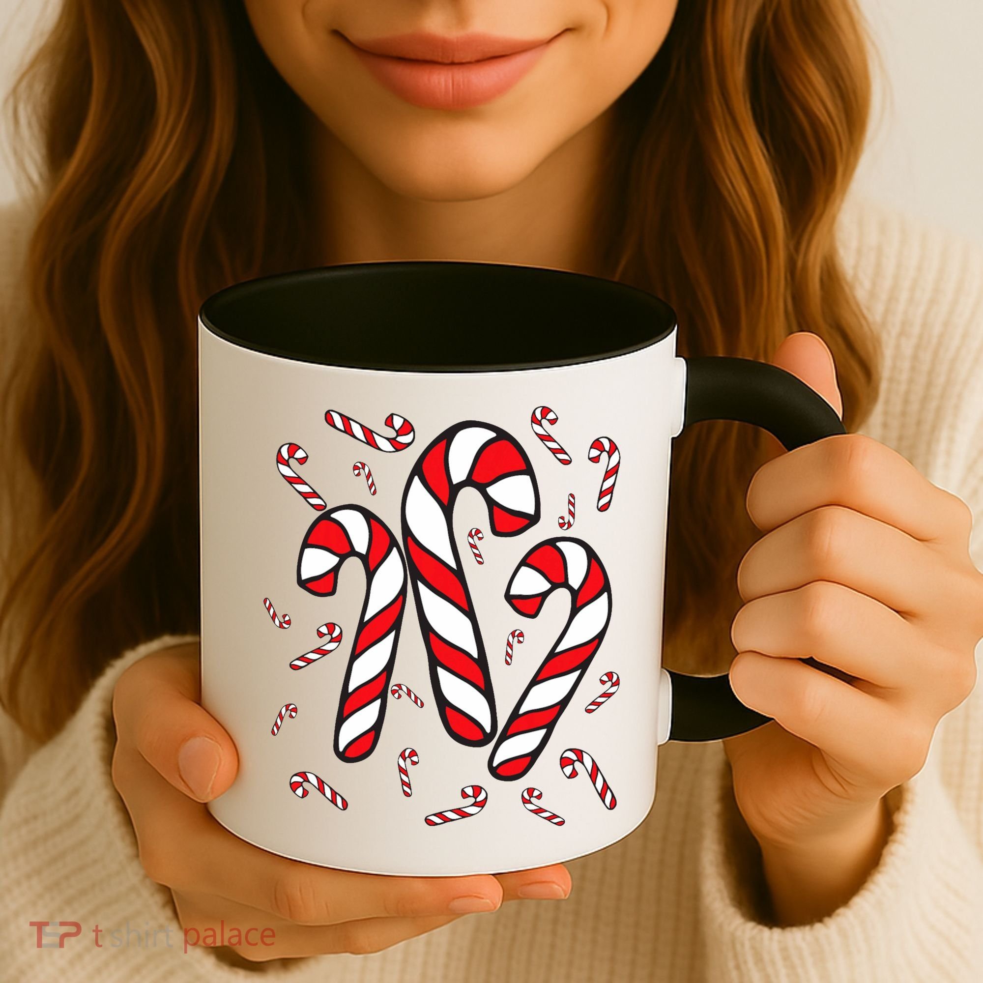 Candy Cane Crew Merry And Bright Red And White Candy Costume Coffee Mug