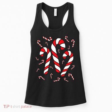 Candy Cane Crew Merry And Bright Red And White Candy Costume Women's Tank Top