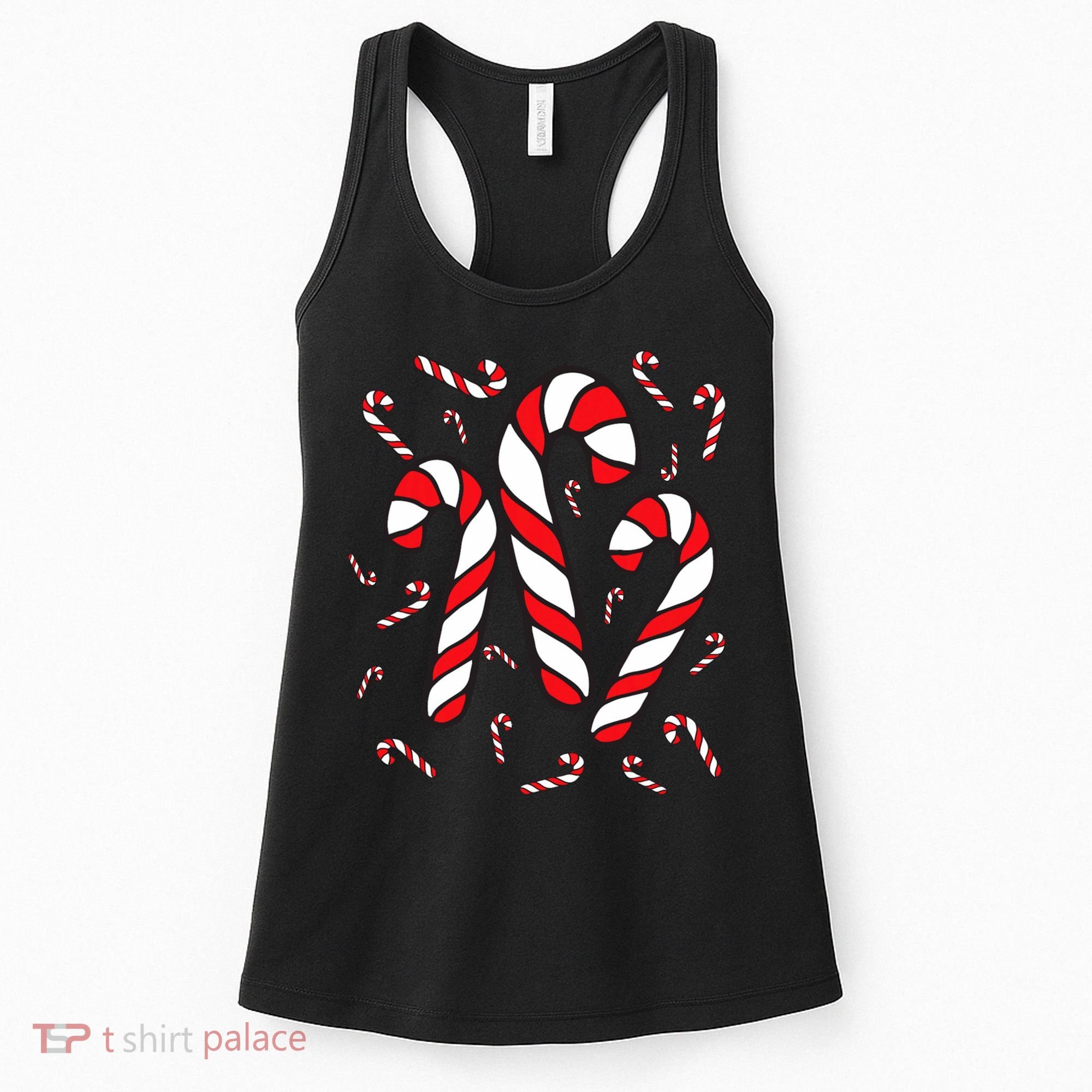 Candy Cane Crew Merry And Bright Red And White Candy Costume Women's Tank Top
