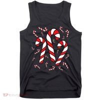 Candy Cane Crew Merry And Bright Red And White Candy Costume Tank Top thumb 0