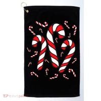 Candy Cane Crew Merry And Bright Red And White Candy Costume Golf Towel thumb 0