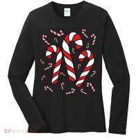 Candy Cane Crew Merry And Bright Red And White Candy Costume Women's Long Sleeve Shirt thumb 0