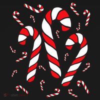 Candy Cane Crew Merry And Bright Red And White Candy Costume Women's Long Sleeve Shirt thumb 2