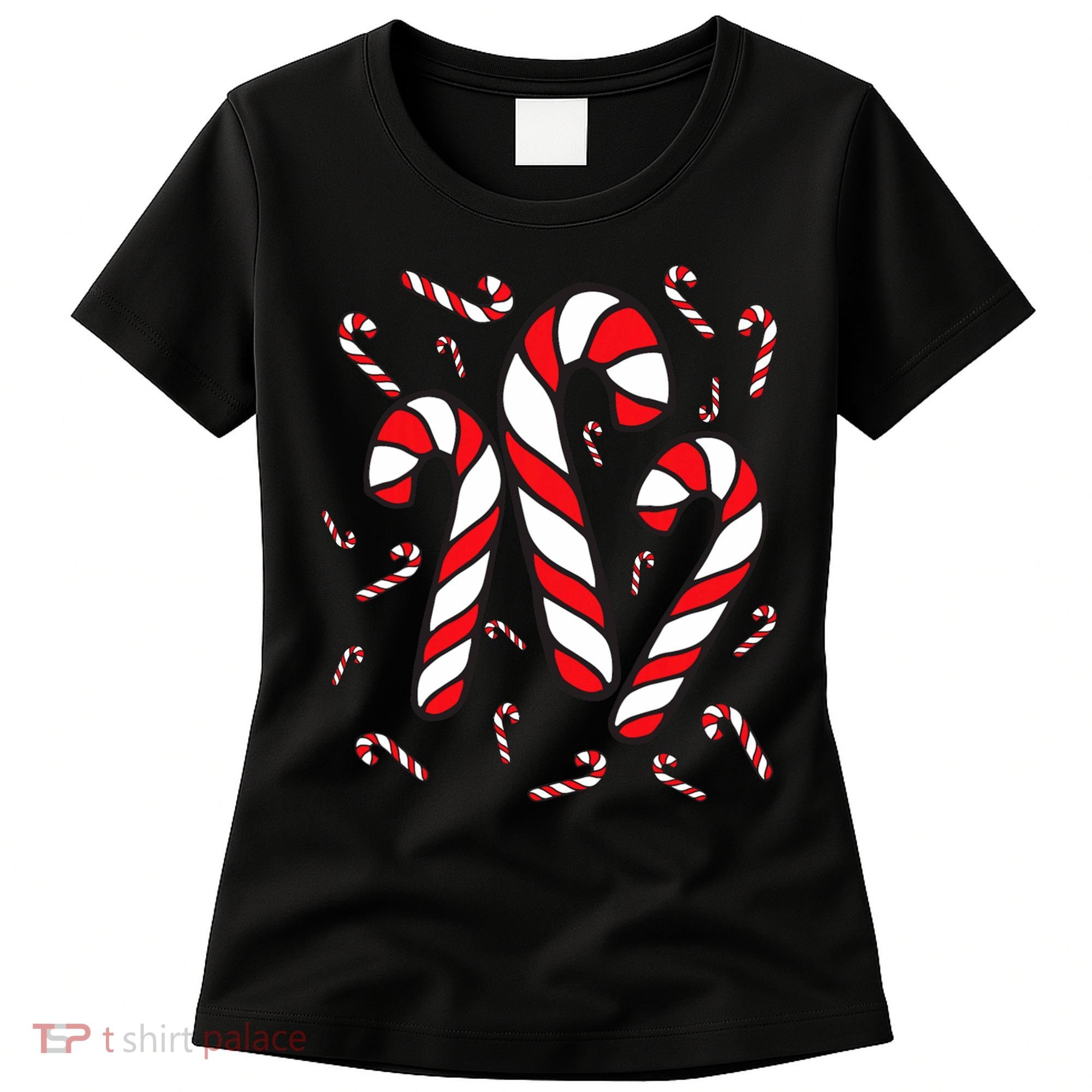 Candy Cane Crew Merry And Bright Red And White Candy Costume Women's T-Shirt