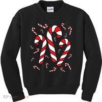 Candy Cane Crew Merry And Bright Red And White Candy Costume Kids Sweatshirt thumb 0