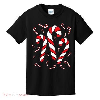 Candy Cane Crew Merry And Bright Red And White Candy Costume Kids T-Shirt
