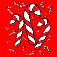 Candy Cane Crew Merry And Bright Red And White Candy Costume Santa Hat thumb 1