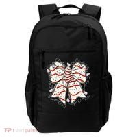 Cute Coquette Christmas Tree Cake Ribbon Bow  Backpack thumb 0