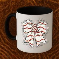 Cute Coquette Christmas Tree Cake Ribbon Bow  Coffee Mug thumb 2