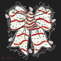 Cute Coquette Christmas Tree Cake Ribbon Bow  Tumbler thumb 3