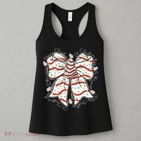 Cute Coquette Christmas Tree Cake Ribbon Bow  Women's Tank Top thumb 3