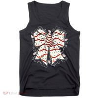 Cute Coquette Christmas Tree Cake Ribbon Bow  Tank Top thumb 0