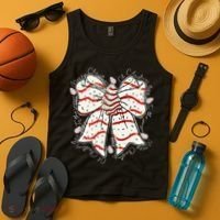 Cute Coquette Christmas Tree Cake Ribbon Bow  Tank Top thumb 4