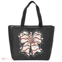 Cute Coquette Christmas Tree Cake Ribbon Bow  Tote Bag thumb 0