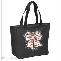 Cute Coquette Christmas Tree Cake Ribbon Bow  Tote Bag thumb 2