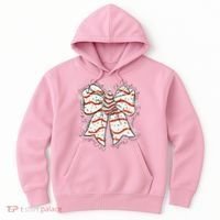 Cute Coquette Christmas Tree Cake Ribbon Bow  Hoodie thumb 0