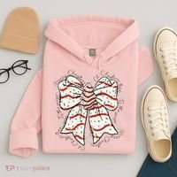 Cute Coquette Christmas Tree Cake Ribbon Bow  Hoodie thumb 4
