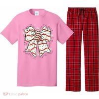 Cute Coquette Christmas Tree Cake Ribbon Bow  Pajama Set thumb 0