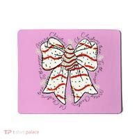 Cute Coquette Christmas Tree Cake Ribbon Bow  Mousepad thumb 0