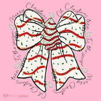 Cute Coquette Christmas Tree Cake Ribbon Bow  Toddler Hoodie thumb 2