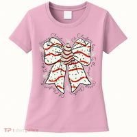 Cute Coquette Christmas Tree Cake Ribbon Bow  Women's T-Shirt thumb 0