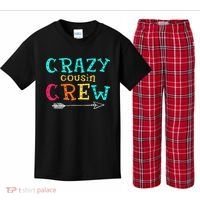 Crazy Cousin Crew Kids Adult Funny Gifts Kids Plaid Pajama Set thumb 0