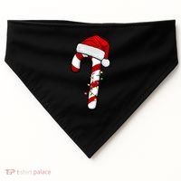 Christmas Candy Cane Holiday USA-Made Doggie Bandana thumb 0
