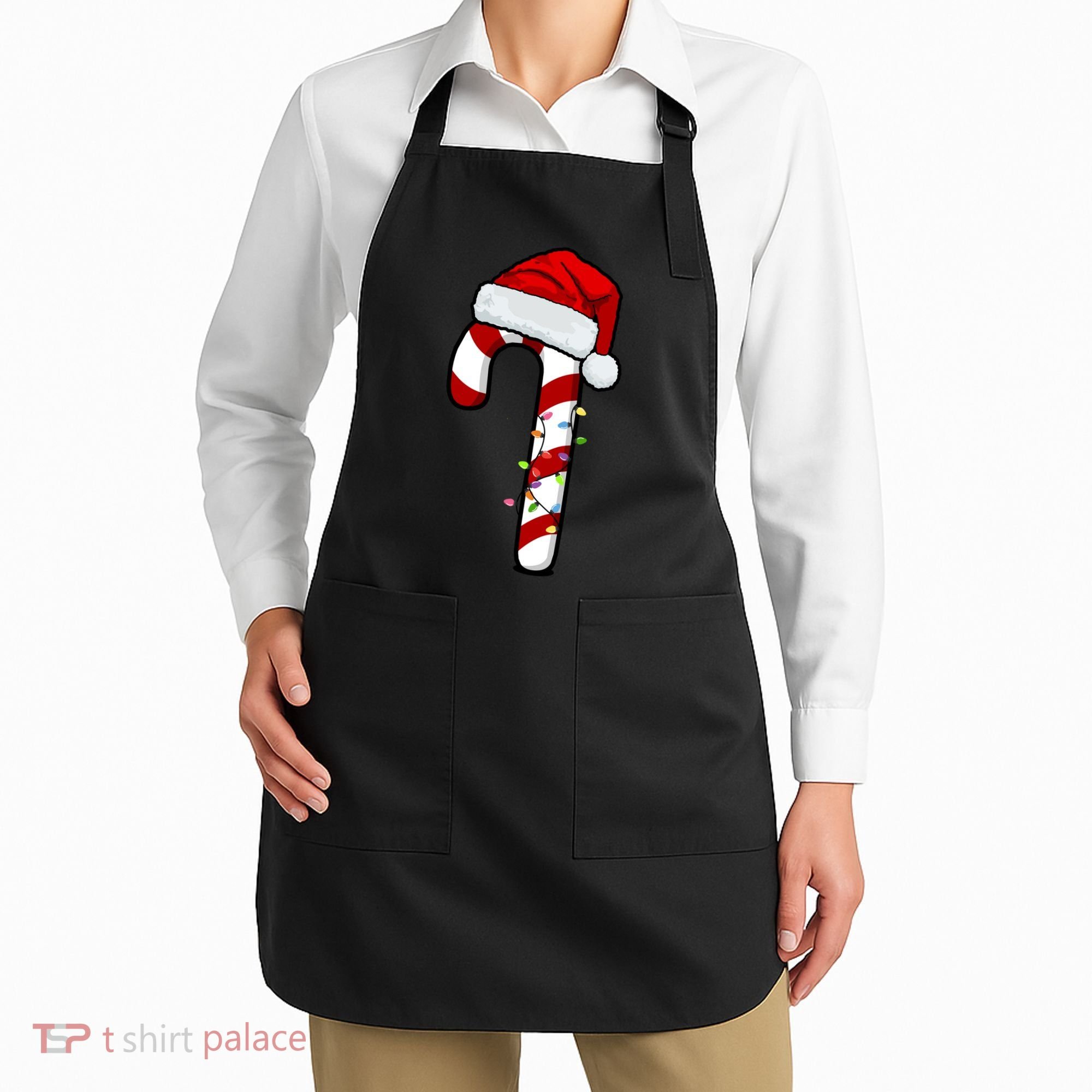 Christmas Candy Cane Holiday Apron