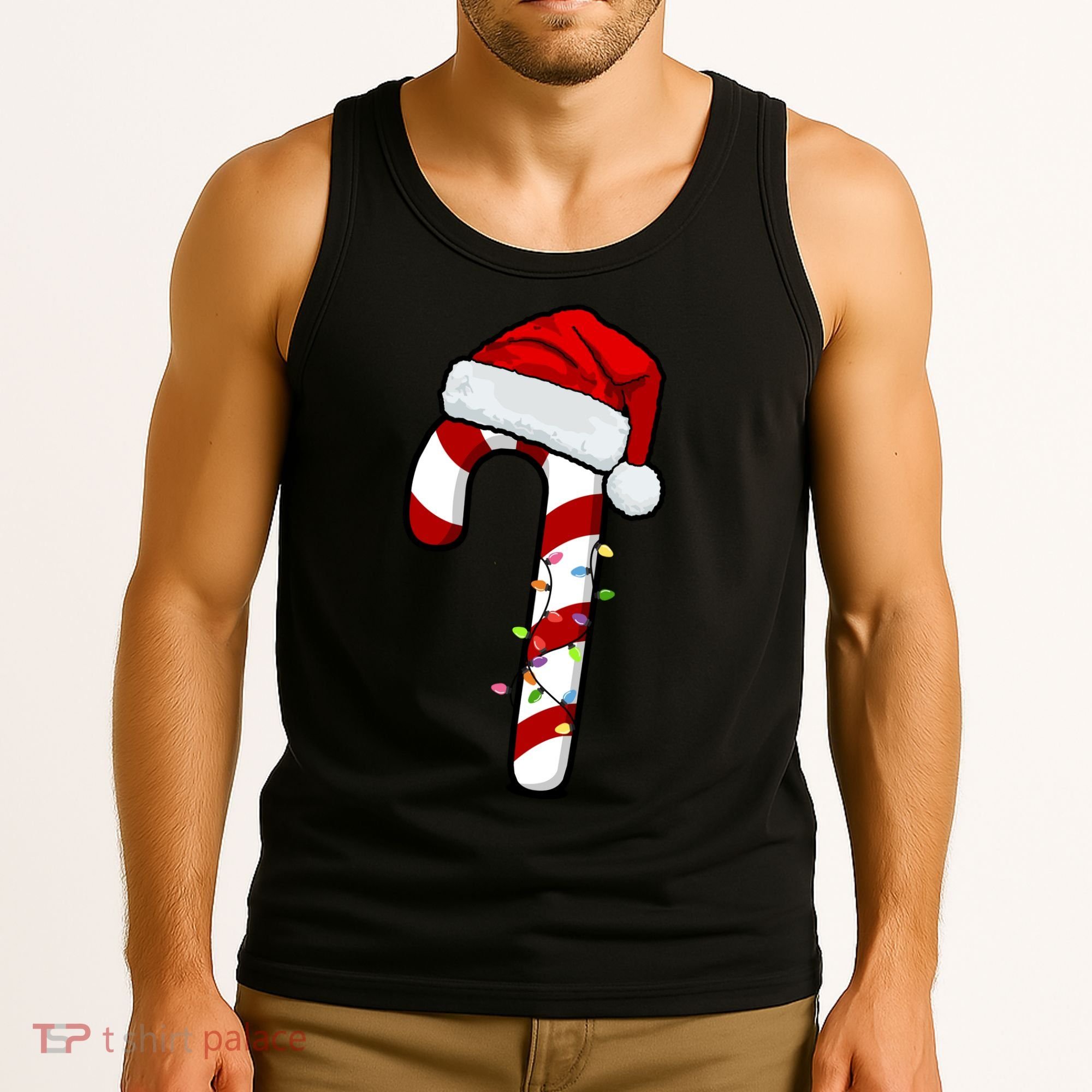 Christmas Candy Cane Holiday Tank Top