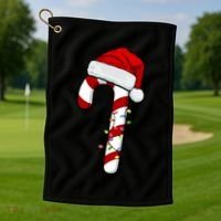 Christmas Candy Cane Holiday Golf Towel thumb 1