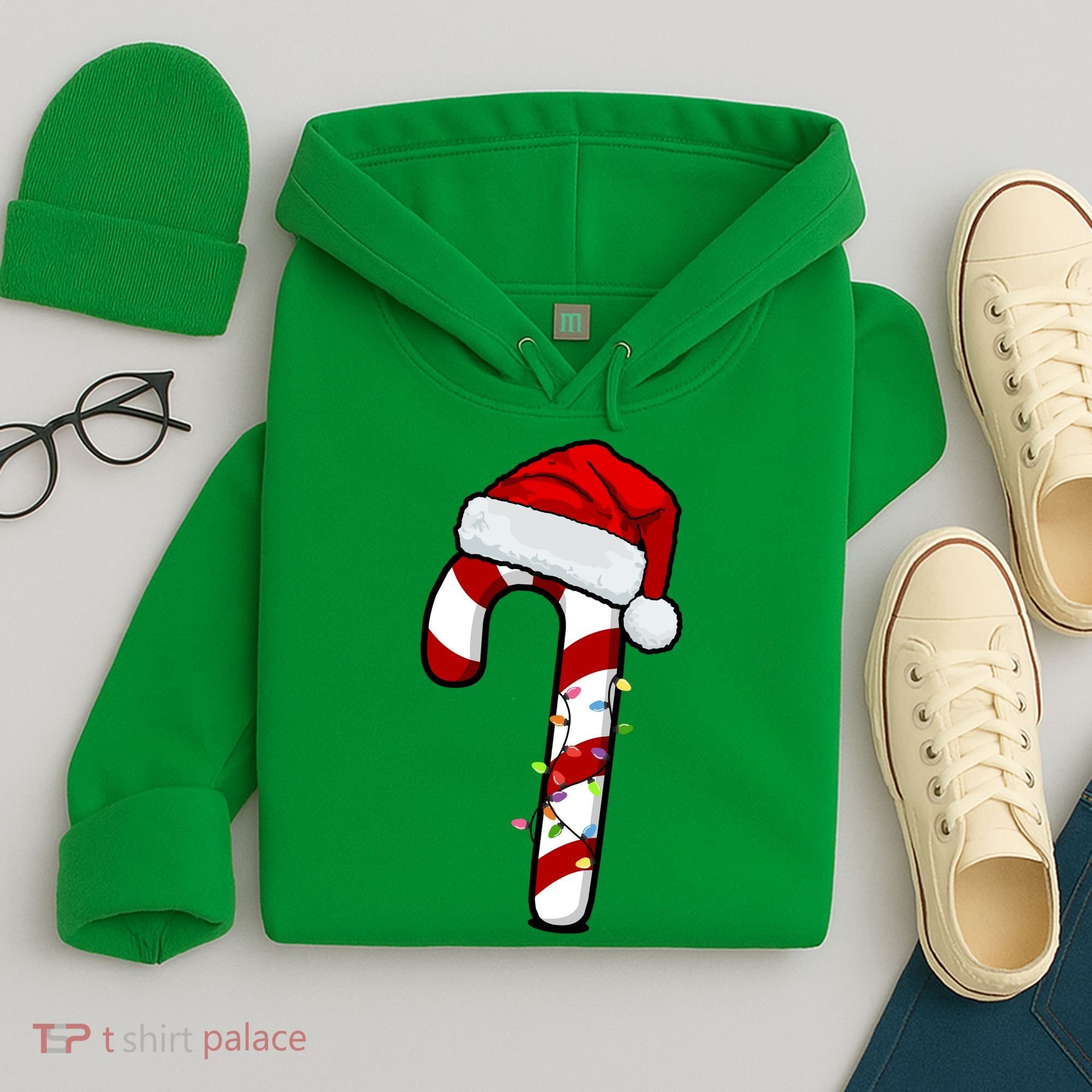 Christmas Candy Cane Holiday Hoodie