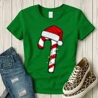 Christmas Candy Cane Holiday Women's T-Shirt thumb 3