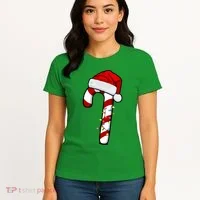 Christmas Candy Cane Holiday Women's T-Shirt thumb 4
