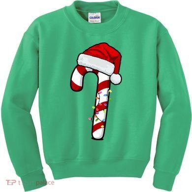 Christmas Candy Cane Holiday Kids Sweatshirt