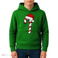 Christmas Candy Cane Holiday Kids Hoodie thumb 4