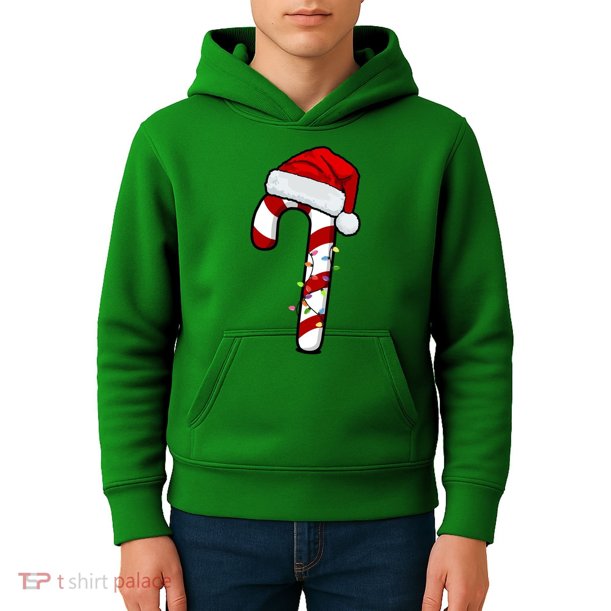 Christmas Candy Cane Holiday Kids Hoodie