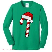 Christmas Candy Cane Holiday Kids Long Sleeve Shirt thumb 0