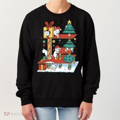 Cathouse Christmas Cat Tree Women's Sweatshirt