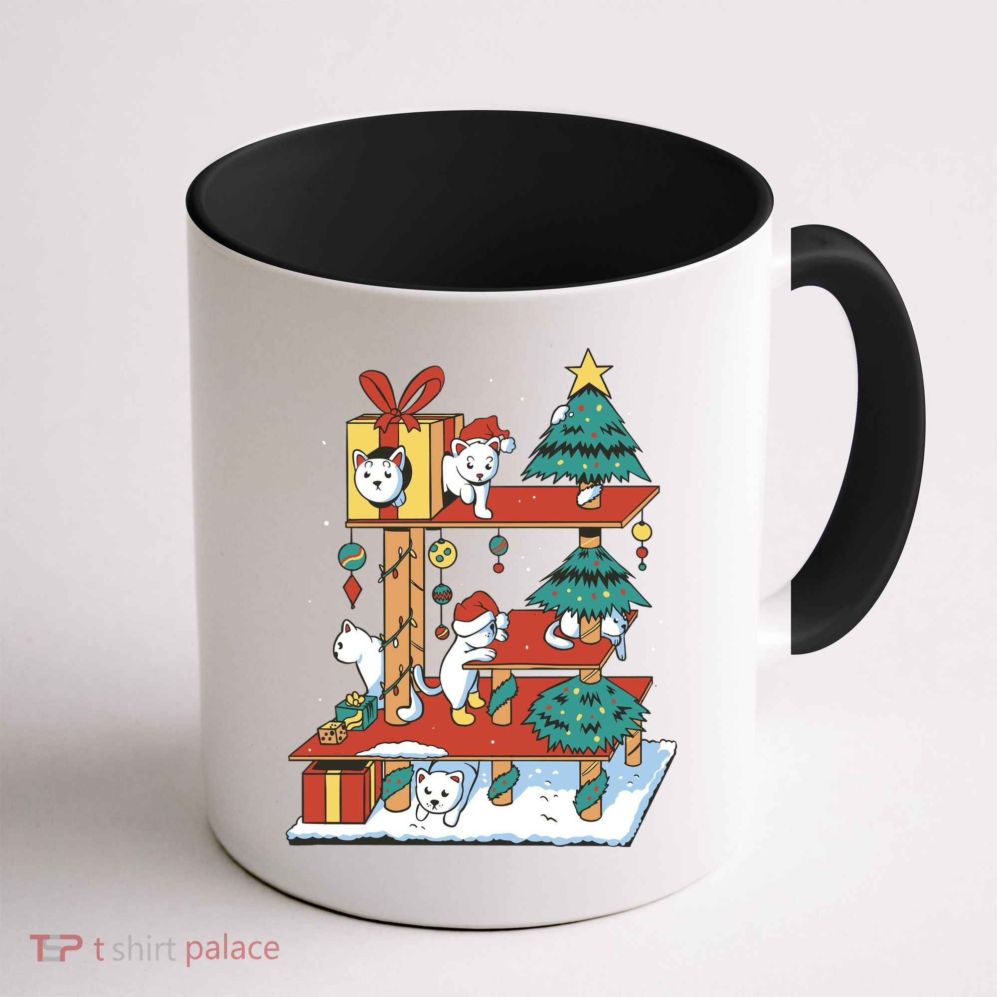 Cathouse Christmas Cat Tree Coffee Mug