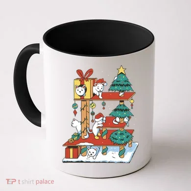 Cathouse Christmas Cat Tree Coffee Mug