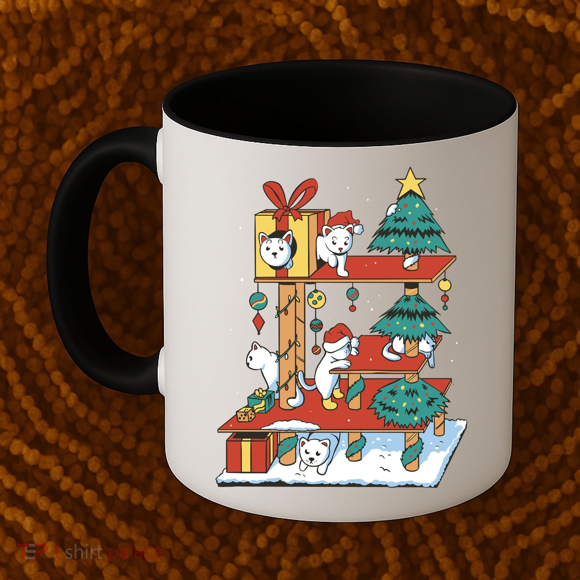 Cathouse Christmas Cat Tree Coffee Mug