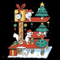 Cathouse Christmas Cat Tree Coffee Mug thumb 5