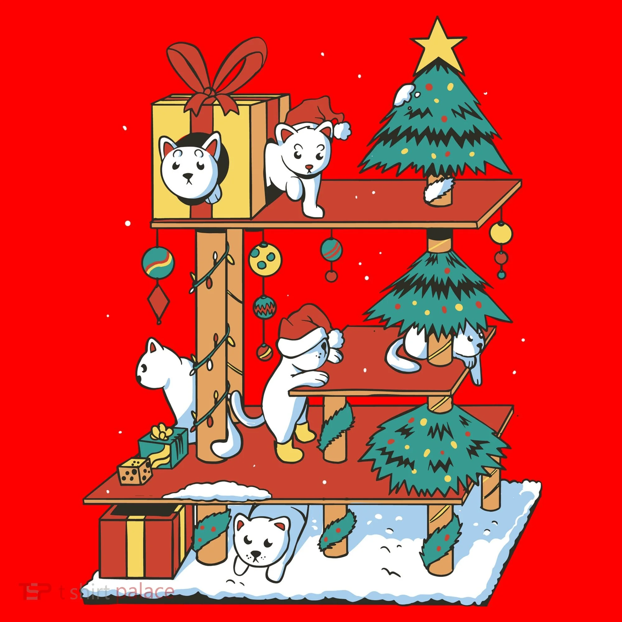 Cathouse Christmas Cat Tree Doggie Tank
