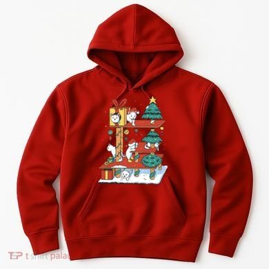 Cathouse Christmas Cat Tree Hoodie