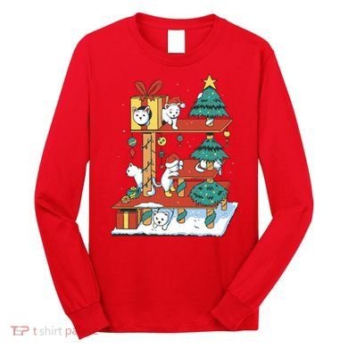 Cathouse Christmas Cat Tree Long Sleeve Shirt