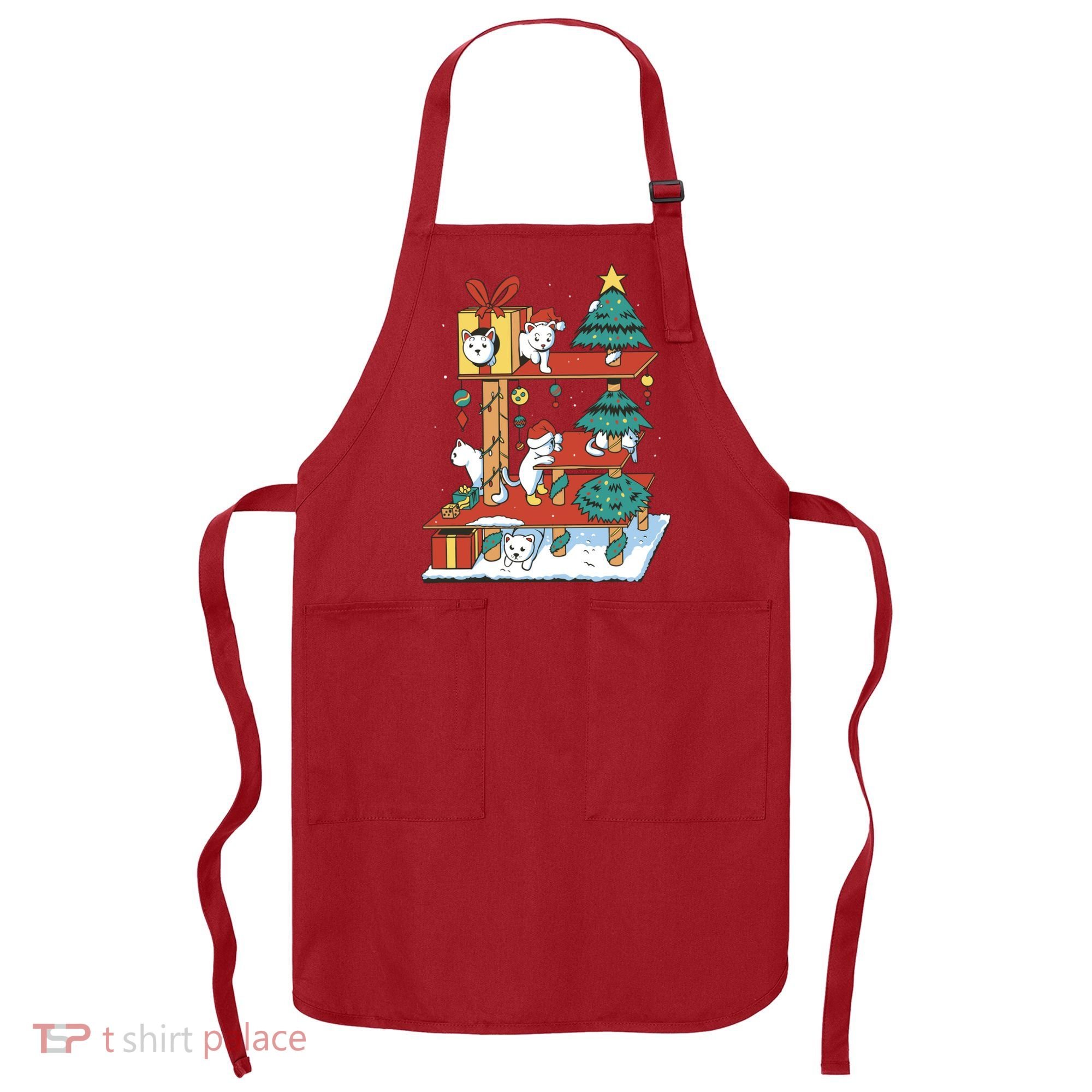Cathouse Christmas Cat Tree Apron