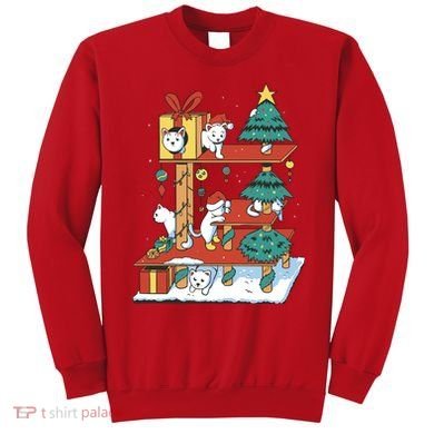 Cathouse Christmas Cat Tree Sweatshirt