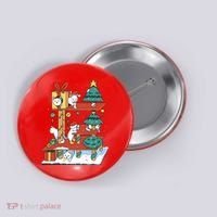Cathouse Christmas Cat Tree Button thumb 0