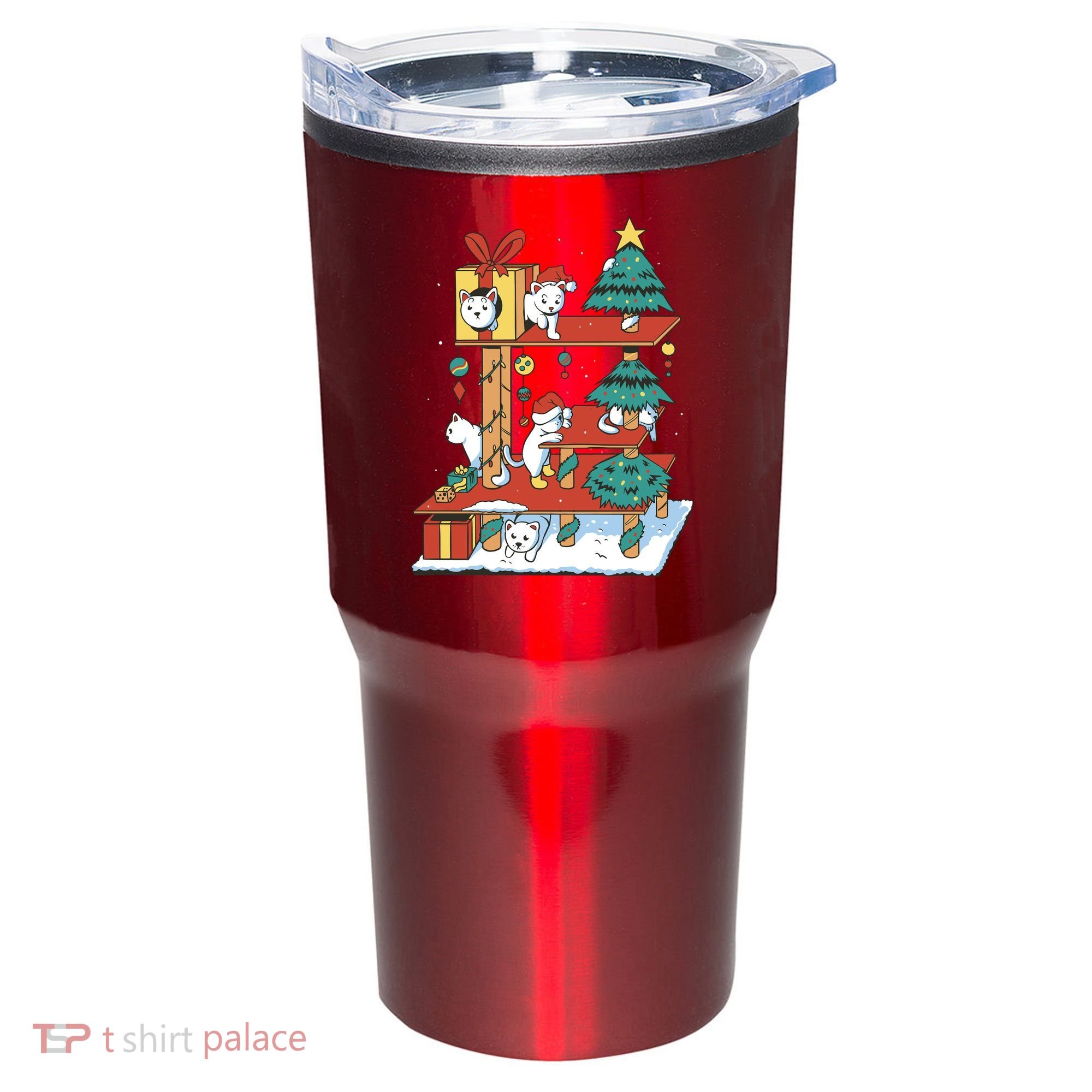 Cathouse Christmas Cat Tree Tumbler